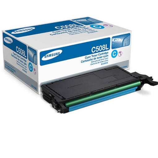 Picture of Samsung CLT-C508L High Yield Cyan Toner Cartridge (4000 Yield)