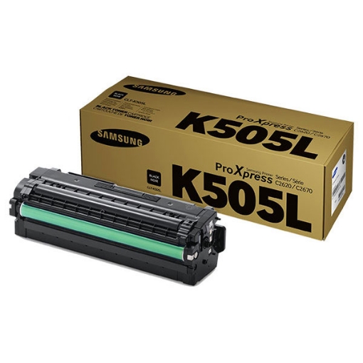 Picture of Samsung CLT-K505L High Yield Black Toner Cartridge (6000 Yield)