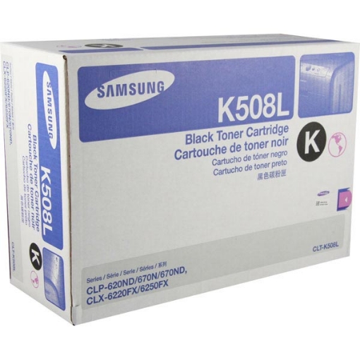 Picture of Samsung CLT-K508L High Yield Black Toner Cartridge (5000 Yield)