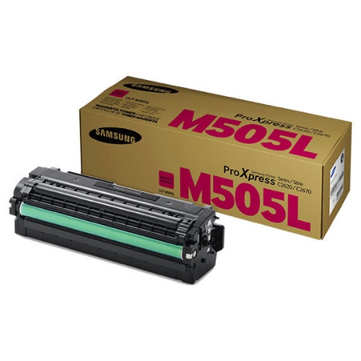 Picture of Samsung CLT-M505L High Yield Magenta Toner Cartridge (3500 Yield)