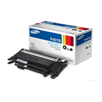 Show details for Samsung CLT-P407B Black Toners (2 each) Picture of Samsung CLT-P407B Black Toners (2 each)