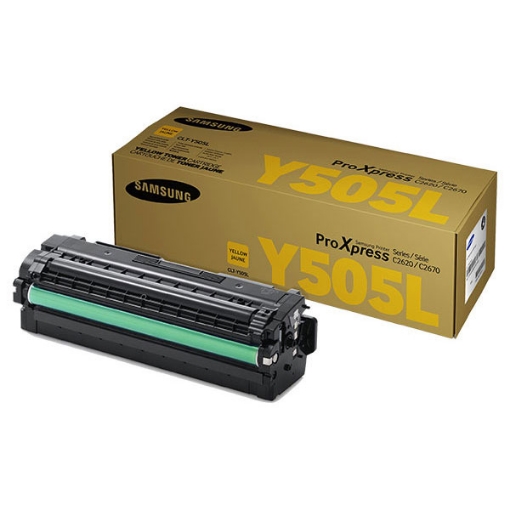 Picture of Samsung CLT-Y505L High Yield Yellow Toner Cartridge (3500 Yield)