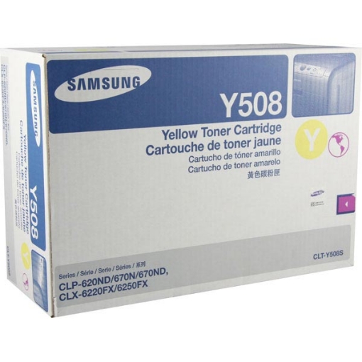 Picture of Samsung CLT-Y508S Yellow Toner Cartridge (4000 Yield)