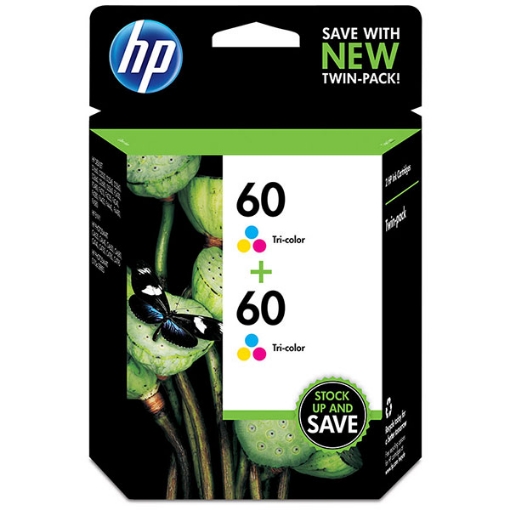 Picture of HP CZ072FN (HP 60) Tri Color Inkjet Cartridges (2 each)