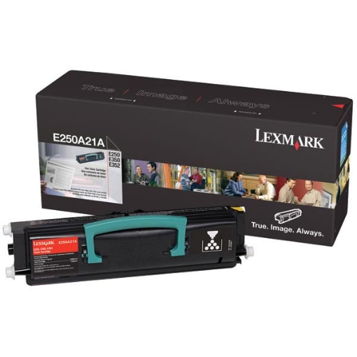 Picture of Lexmark E250A21A Black Toner Cartridge (3500 Yield)