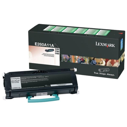 Picture of Lexmark E260A11A Black Toner Cartridge (3500 Yield)