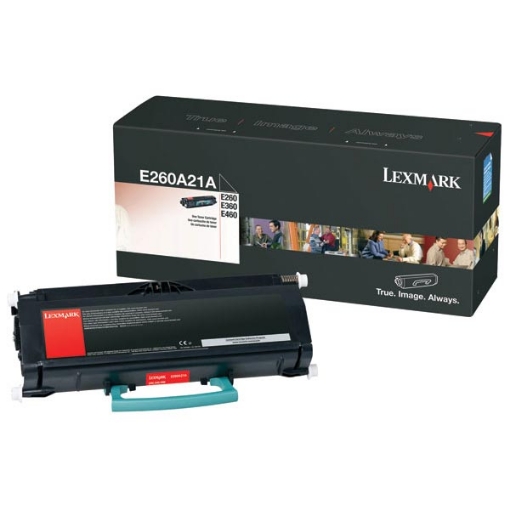 Picture of Lexmark E260A21A Black Toner Cartridge (3500 Yield)