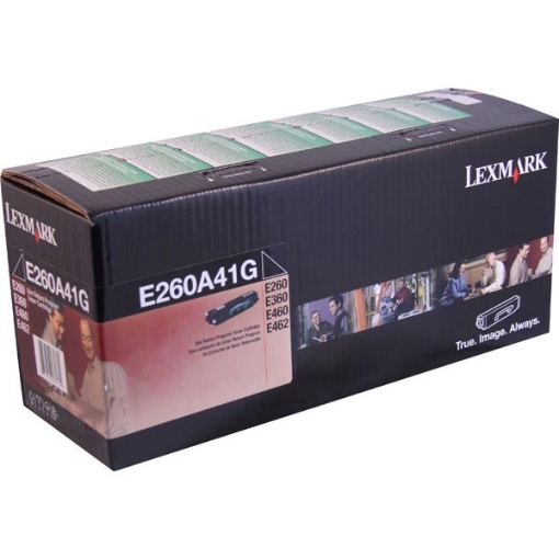 Picture of Lexmark E260A41 Black Toner Cartridge (3500 Yield)