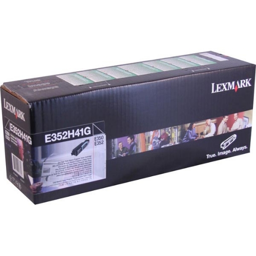 Picture of Lexmark E352H41G High Yield Black Toner Printer Cartridge (9000 Yield)