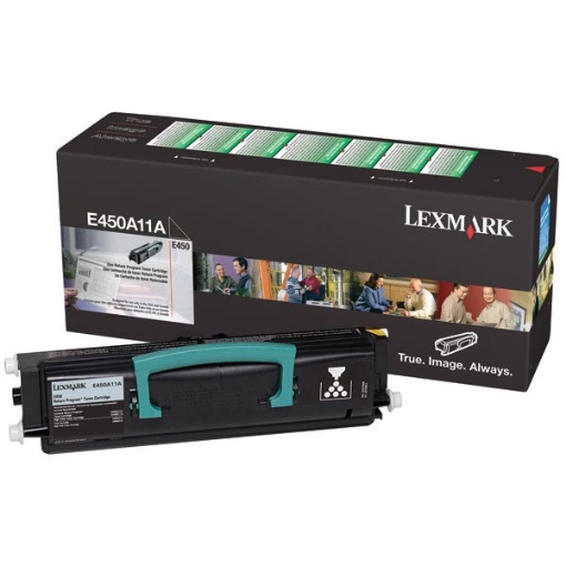 Picture of Lexmark E450A11A High Yield Black Toner Printer Cartridge