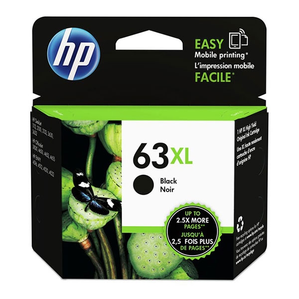 Picture of HP F6U64AN (HP 63XL Bk) High Yield Black Inkjet Cartridge (480 Yield)