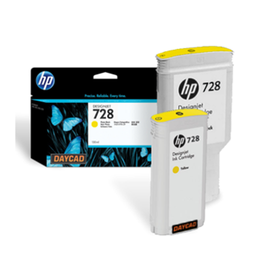 Picture of HP F9J65A (HP 728) Yellow Ink Cartridge (130-ml)