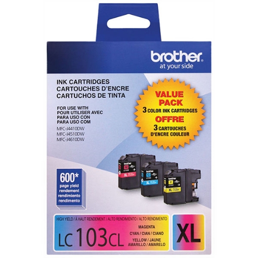 Picture of Brother LC-1033PKS High Yield Ink Cartridges (Combo Pack) (600 Yield)