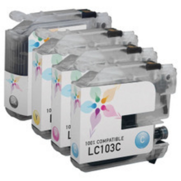 Picture of Bundled LC-203 High Yield Black, Cyan, Magenta, Yellow Inkjet Cartridges