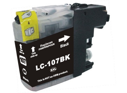 Picture of Compatible LC-107BK Extra High Yield Black Ink Cartridge (1200 Yield)