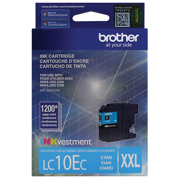 Picture of Brother LC-10EC Super High Yield Cyan Inkjet Cartridge (1200 Yield)