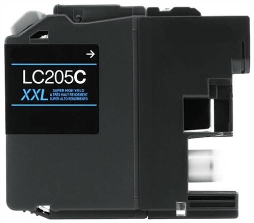 Picture of Compatible LC-205C (LC-205CXXL) Super High Yield Cyan Inkjet Cartridge (1200 Yield)