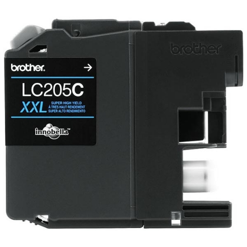 Picture of Brother LC-205C (LC-205CXXL) Super High Yield Cyan Inkjet Cartridge (1200 Yield)