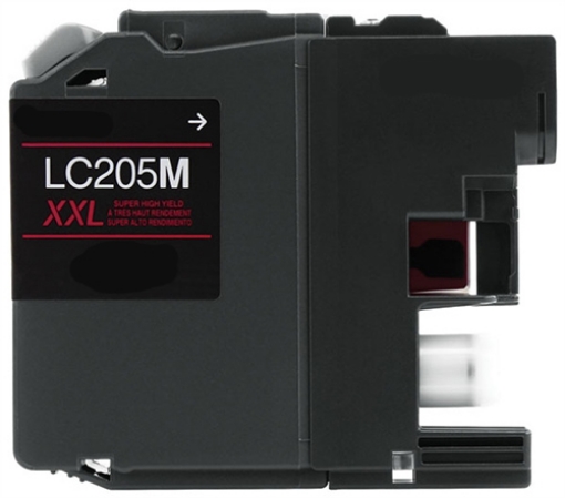 Picture of Compatible LC-205M (LC-205MXXL) Super High Yield Magenta Inkjet Cartridge (1200 Yield)