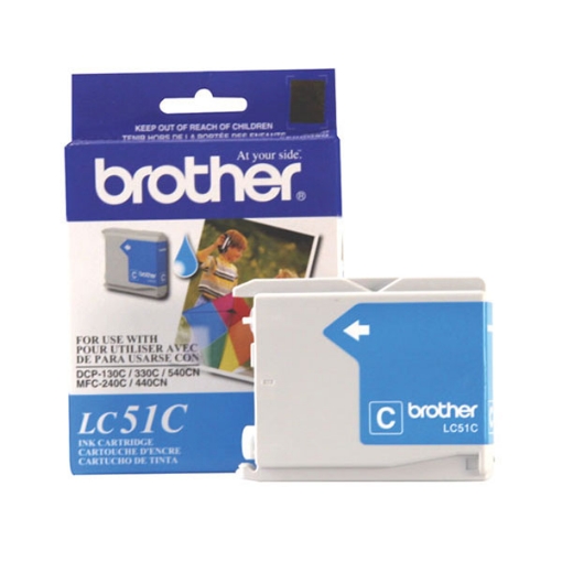 Picture of Brother LC-51C Cyan Inkjet Cartridge (400 Yield)