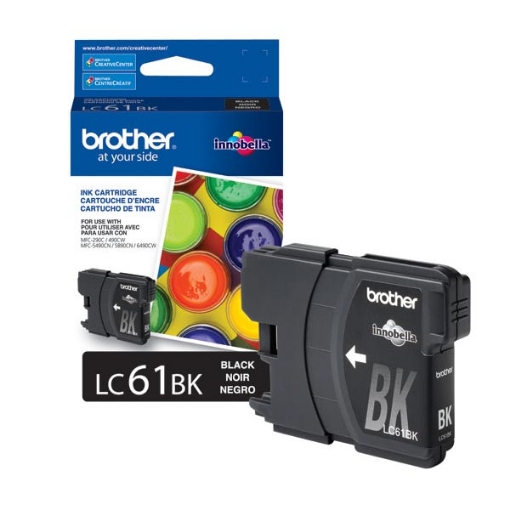 Picture of Brother LC-61BK Black Inkjet Cartridge (450 Yield)