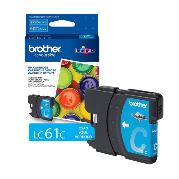 Picture of Brother LC-61C Cyan Inkjet Cartridge (325 Yield)