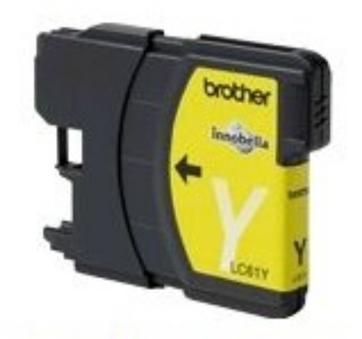 Picture of Compatible LC-61Y Yellow Inkjet Cartridge (325 Yield)