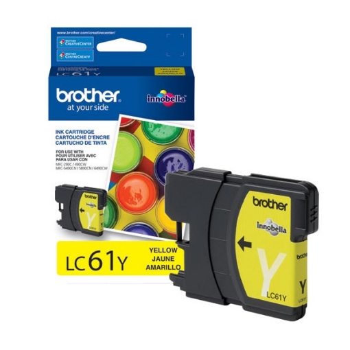 Picture of Brother LC-61Y Yellow Inkjet Cartridge (325 Yield)
