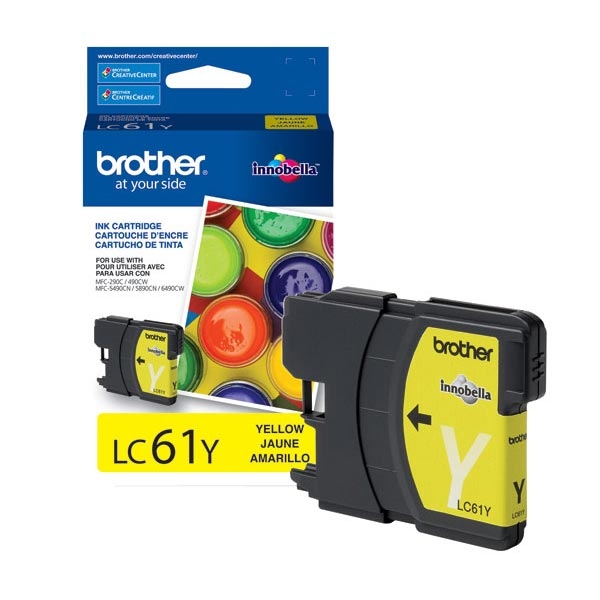Picture of Brother LC-61Y Yellow Inkjet Cartridge (325 Yield)