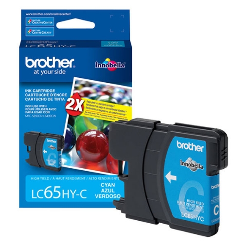 Picture of Brother LC-65HYC Cyan Inkjet Cartridge (750 Yield)