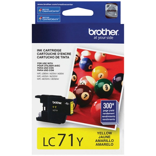 Picture of Brother LC-71Y Yellow Ink Cartridge (300 Yield)