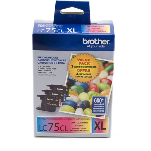 Picture of Brother LC-753PKS High Yield Color Ink Ink Cartridge (Combo Pack) (600 x 3)
