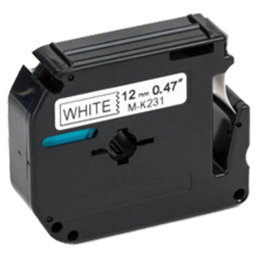 Picture of Compatible MK231 Black on White P-Touch Tape (12mmx8m yield)