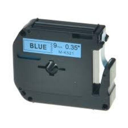 Picture of Compatible MK521 Black on Blue P-Touch Tape (9mmx8m yield)