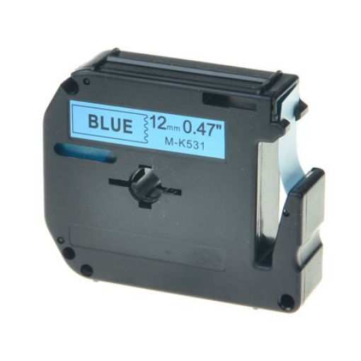 Picture of Compatible MK531 Black on Blue P-Touch Tape (12mmx8m yield)