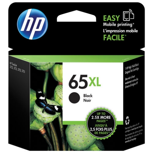 Picture of HP N9K04AN (HP 65XL) High Yield Black Inkjet Cartridge (330 Yield)