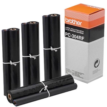 Show details for Brother PC-304RF Black Thermal Transfer Refill Rolls (4 pk) Picture of Brother PC-304RF Black Thermal Transfer Refill Rolls (4 pk)