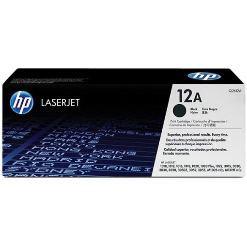 Picture of HP Q2612A (HP 12A) Black Toner Cartridge (2000 Yield)