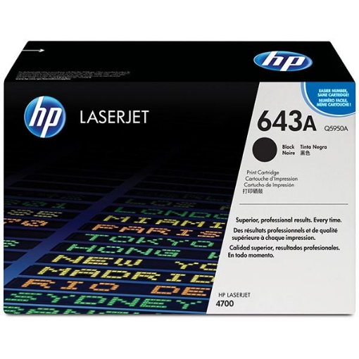 Picture of HP Q5950A (HP 643A) Black Toner Cartridge (11000 Yield)