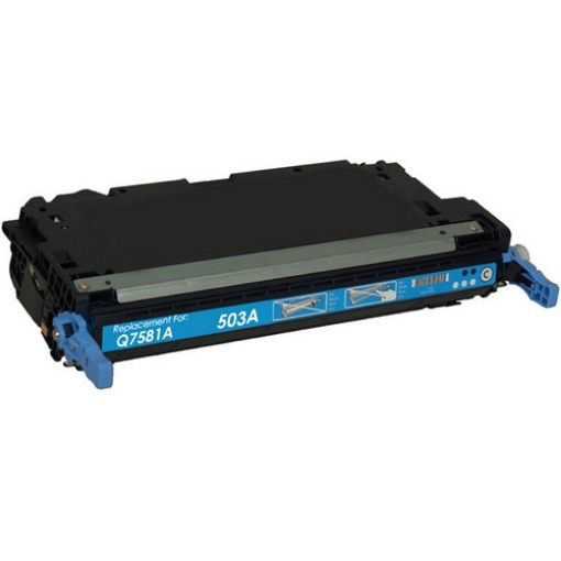 Picture of Compatible Q7581A (HP 503A) Cyan Toner Cartridge (6000 Yield)