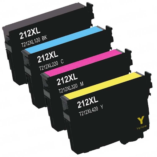 Picture of Bundled T220XL120, T220XL220, T220XL320, T220XL420 (Epson 220XL) High Yield 2 Black, Cyan, Magenta, Yellow Inkjet Cartridges