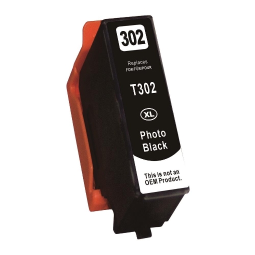 Picture of Compatible T302XL120-S (Epson 302XL) High Yield Photo Black Ink Cartridge