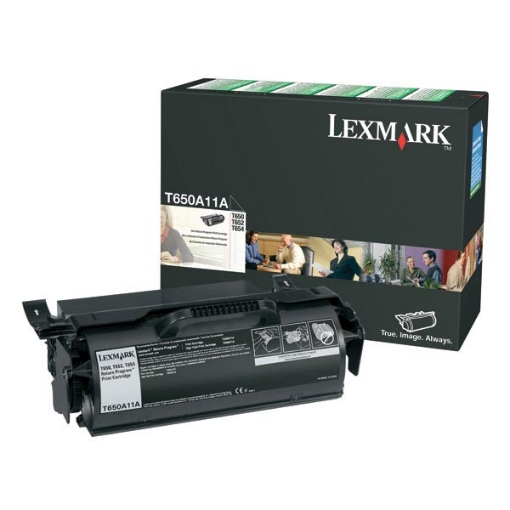 Picture of Lexmark T650A11A Black Print Cartridge (7000 Yield)
