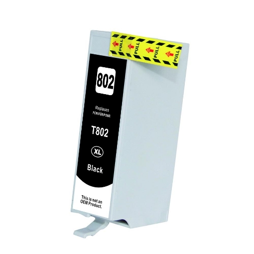 Picture of Compatible T802xl120 (Epson 802XL) Ultra High Yield Black Ink Cartridge (2600 Yield)