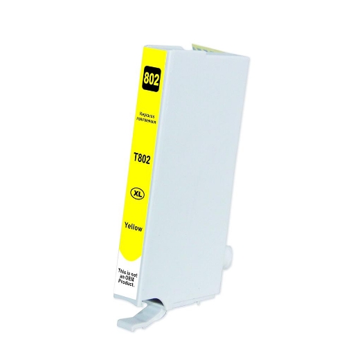 Picture of Compatible T802xl420 (Epson 802XL) Ultra High Yield Yellow Ink Cartridge (1900 Yield)