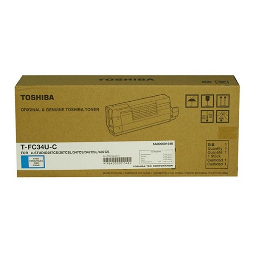 Picture of Toshiba TFC34UC Cyan Toner Cartridge (11500 Yield)