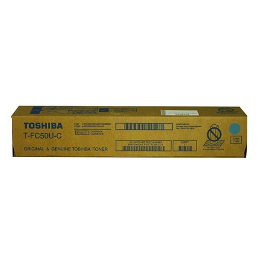 Picture of Toshiba TFC50UC Cyan Toner Cartridge (28000 Yield)