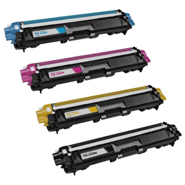 Picture of Bundled TN-221BK (TN-225M) Black, Cyan, Magenta, Yellow Toner Cartridges