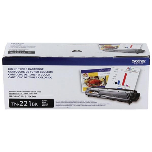 Picture of Brother TN-221BK Black Toner Cartridge (2500 Yield)