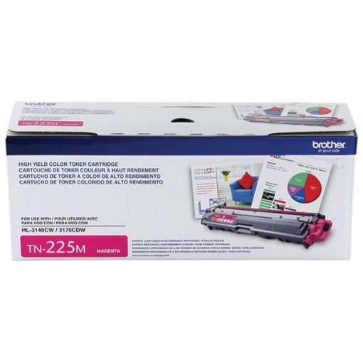 Picture of Brother TN-225M High Yield Magenta Toner Cartridge (2200 Yield)